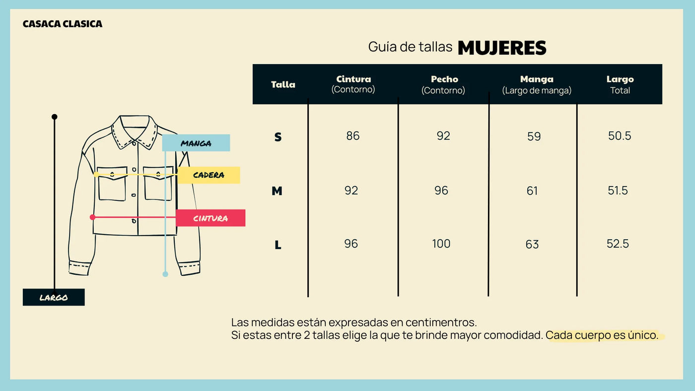 Guía de tallas