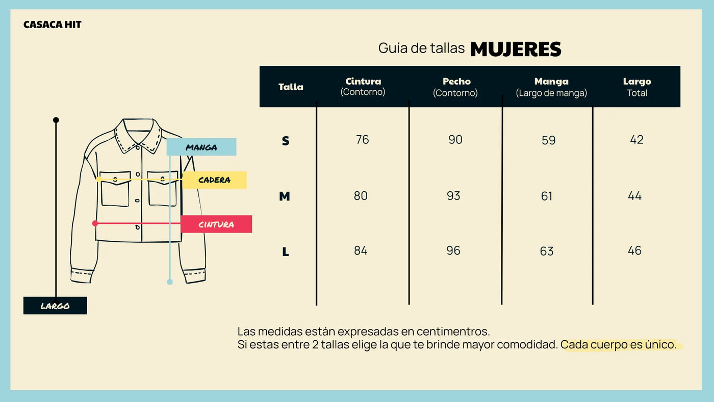 Guía de tallas